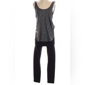 Lululemon Gray & Black Sleeveless Top with Black Pants Romper / Workout